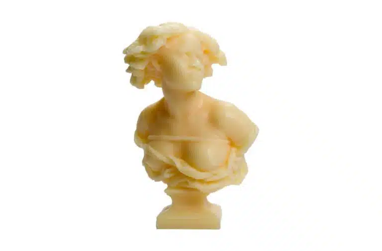 Lumiprod, packshot d'un buste de cire Trudon réalisé d'après l'Esclave de Jean-Baptiste Carpeaux.