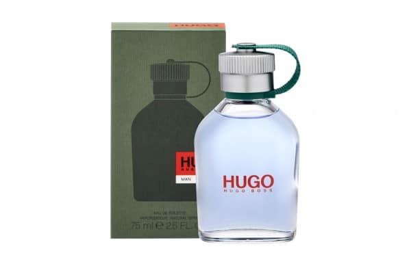 Photographie packshot en studio du parfum Hugo Man by Hugo Boss et de son étui