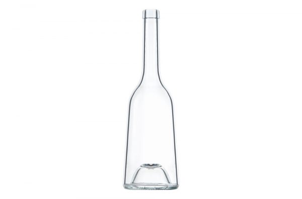 Photographie professionnelle d'une bouteille en verre extra blanc..